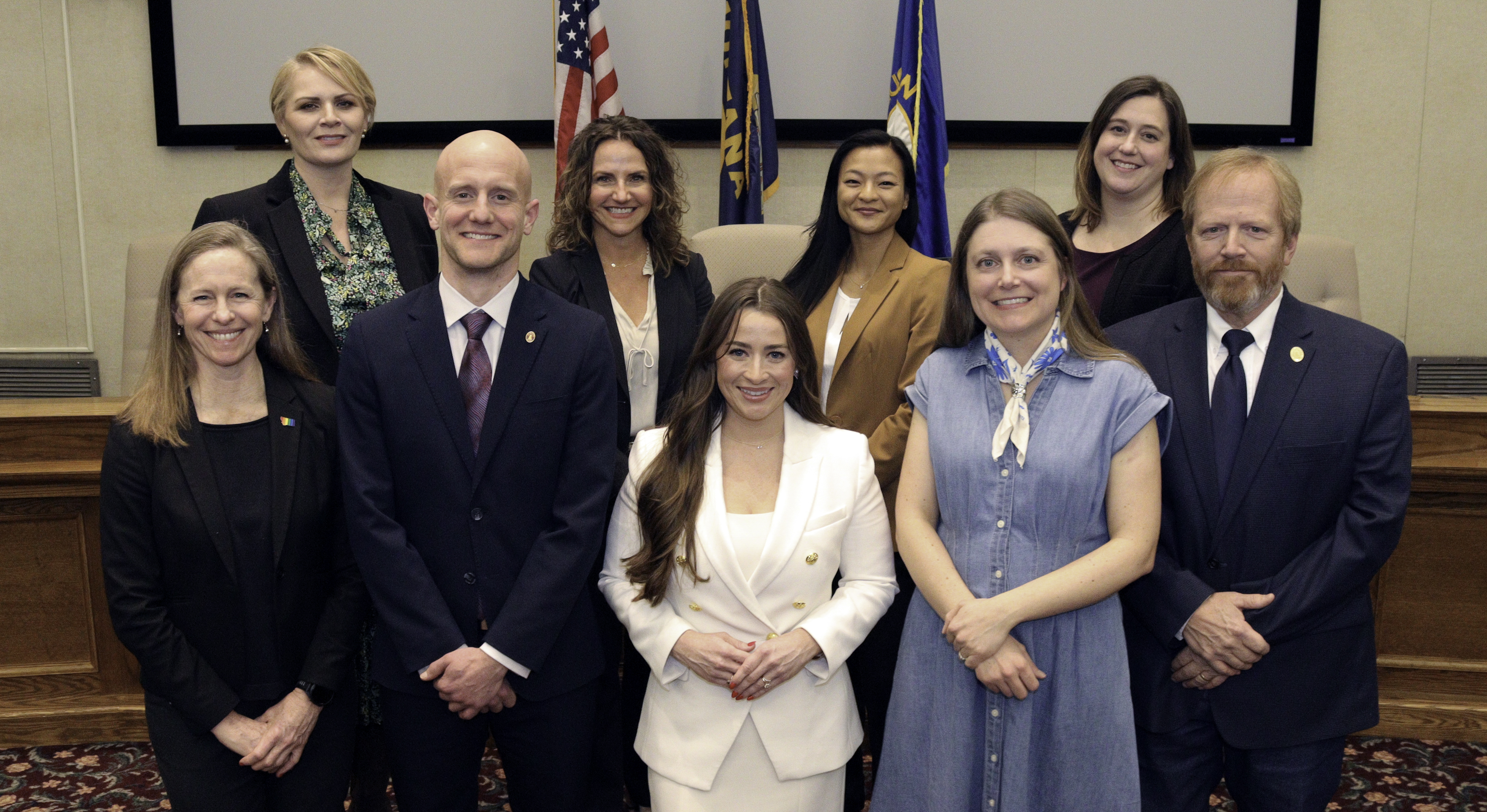 Elected City officials standing with City staff.