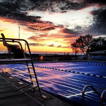 Picture of the sunrise & 50 M pool