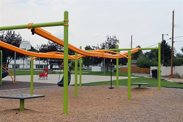 Playground equipment at Cherry Park.