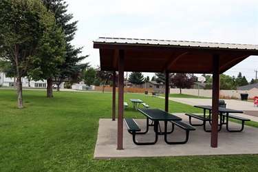 Picnic shelter at Cherry Park.