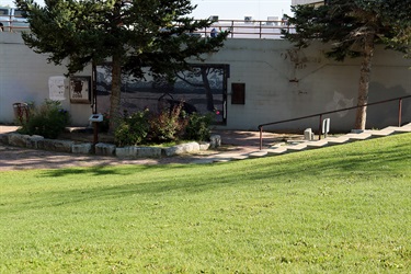 Grass and stairs in Constitution Park.