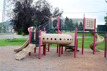 Playground equipment at Kay McKenna Park.