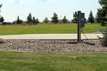 Concrete pad at Mountain View Park.