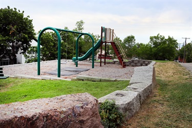 Playground equipment at Peanut Park.