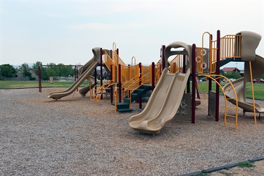 Play equipment at Skelton Park.