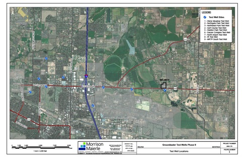 Map of 2023 Test Well Drilling Project.