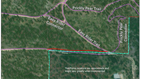 A map of trails on the City of Helena's Open Lands.